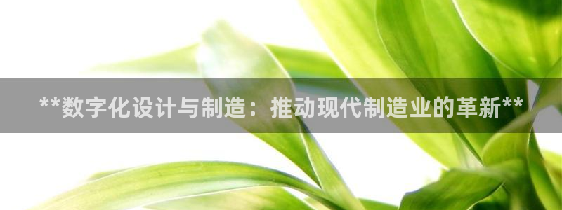 彩神官方网站登录是多少：**数字化设计与制造：推动现代制造业的革新**