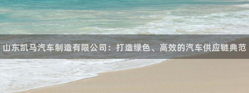 彩神vll官网-最新版app下载：山东凯马汽车制造有限公司：打造绿色、高效的汽车供应链典范